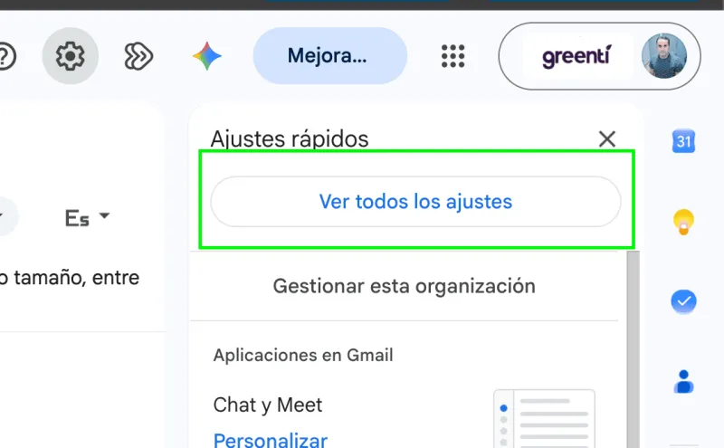 Paso 2: Ver toda la configuración