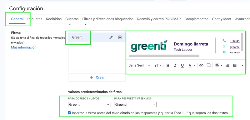 Paso 3: Pegar la firma en la sección correspondiente